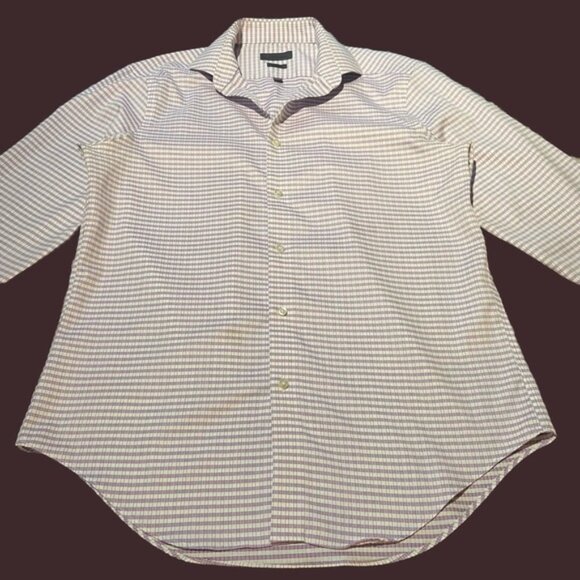 Calvin Klein Men 16 32/33  Purple Non Iron Slim Fit Long Sleeve Dress Shirt - Picture 4 of 9